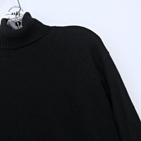 Oats Cashmere by Debra Hayburn 100% Cashmere Turtleneck Sweater Black Women XS - Picture 4 of 9